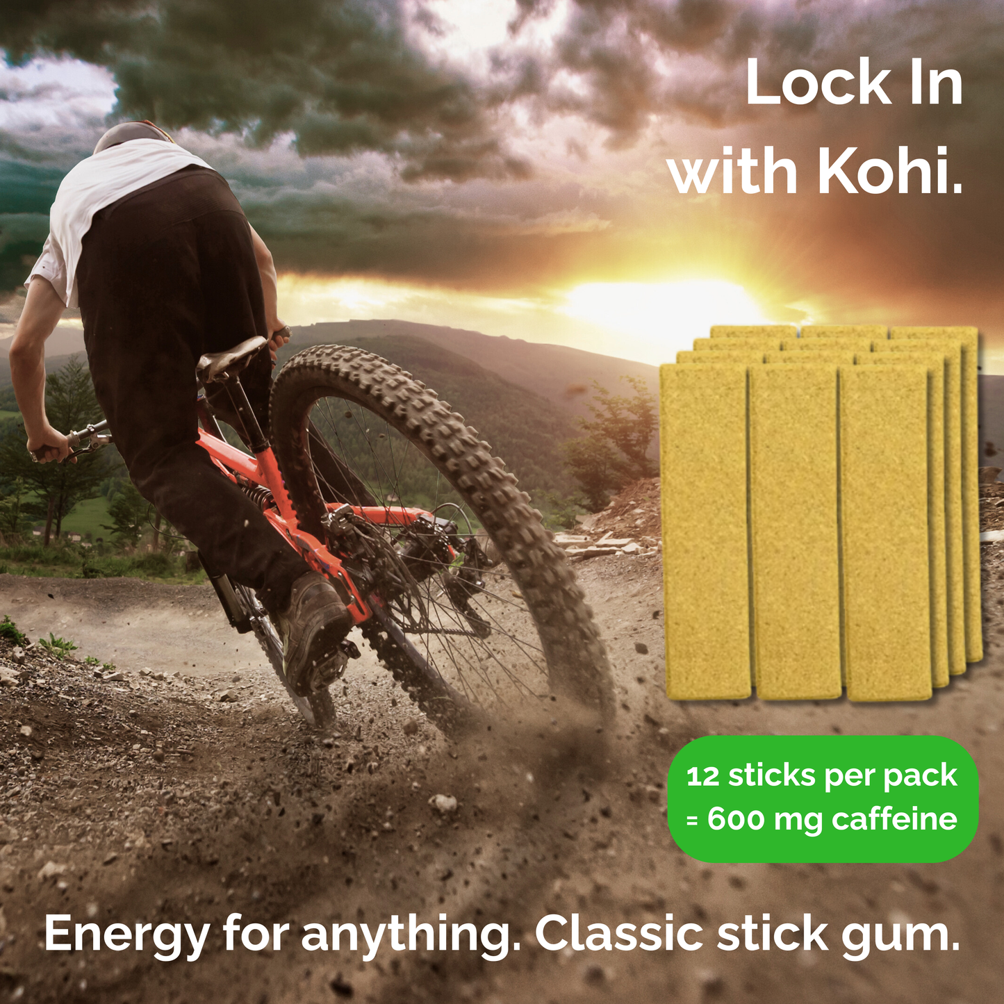 (1-Pack) Kohi Mint Blast Energy & Focus Gum
